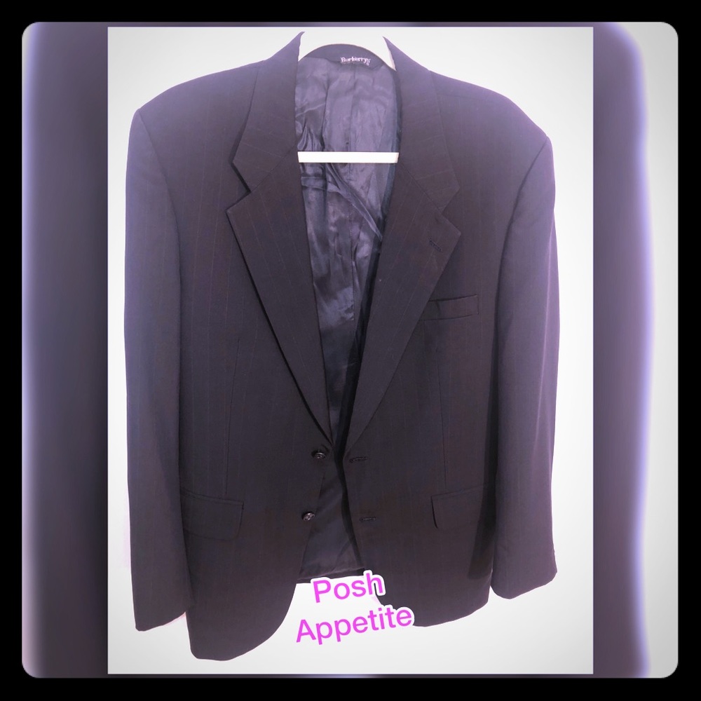 Burberry midnight single-breasted blazer